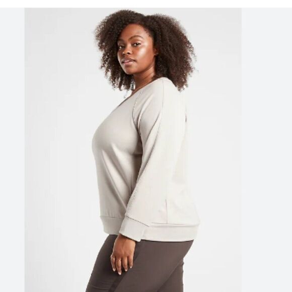 ATHLETA Seasoft Crewneck Abalone Grey Sweatshirt Size 3X - Picture 4 of 6